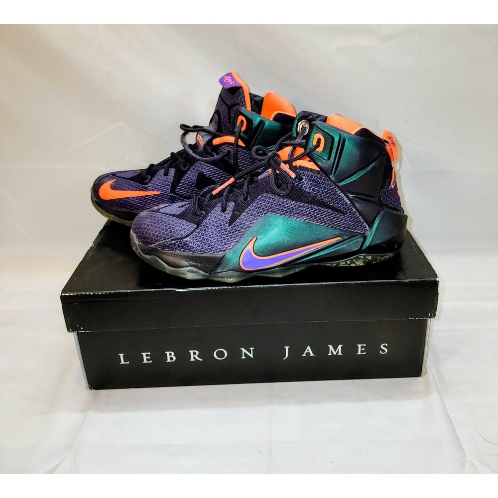 Size 6.5Y Nike LeBron 12 Instinct 2014 Hyper Grape Crimson 684593-583 With Box‎